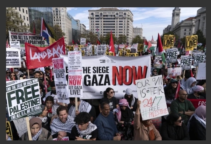 Ilustrasi demonstrasi mahasiswa pro Palestina di Amerika Serikat. (SinPo.id/AP Photo)