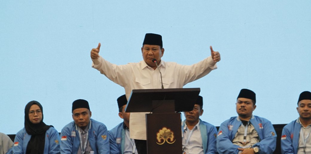 Presiden terpilih Prabowo Subianto di deklarasi dukungan Gemuis (SinPo.id/ Ashar)