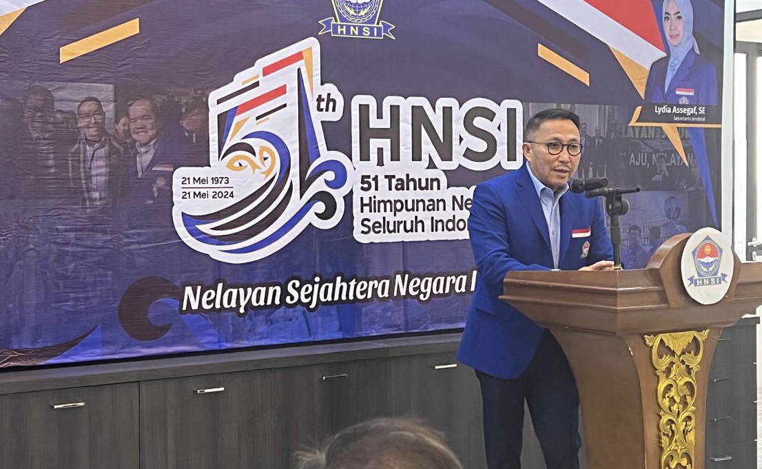Ketua Umum HNSI, Herman Herry, disela perayaan hari ulang tahun HNSI yang ke-51 tahun, di Kantor DPP HNSI, Jakarta. Istimewa.