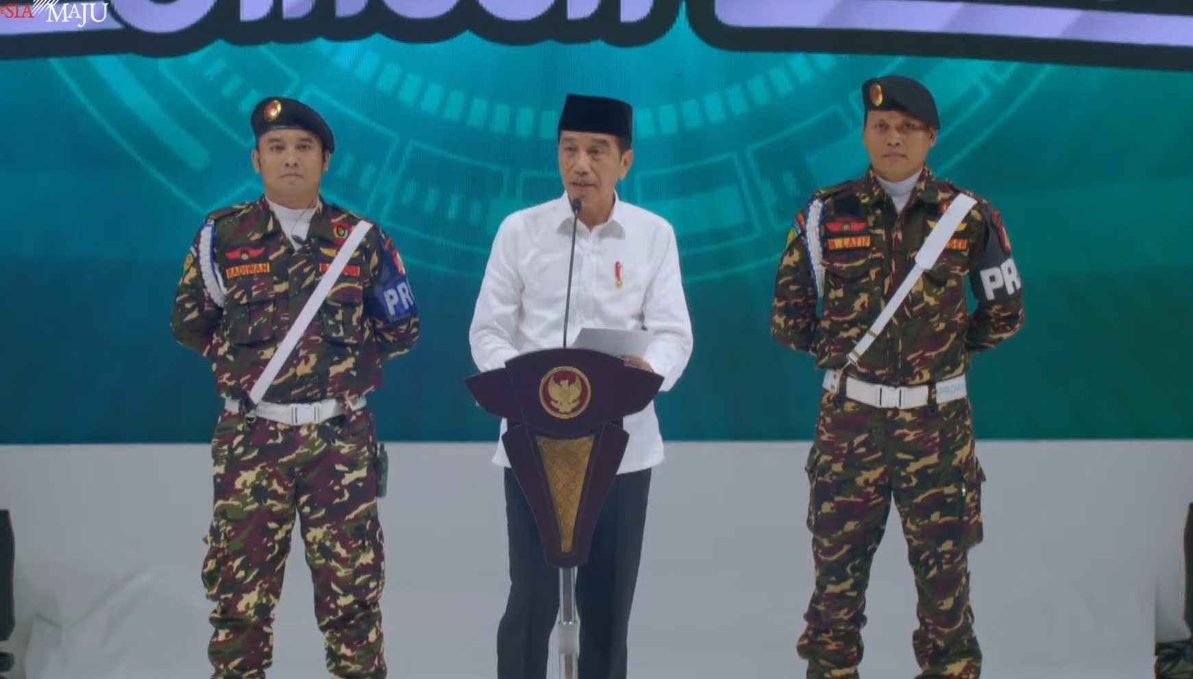 Jokowi di acara Inagurasi Menuju Ansor Masa Depan di Istora Senayan (SinPo.id/ YouTube Setpres)