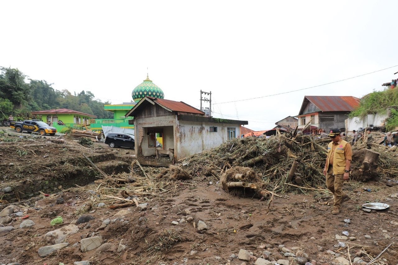 Lokasi bencana banjir di Sumatra Barat (SinPo.id /dok BNPB)
