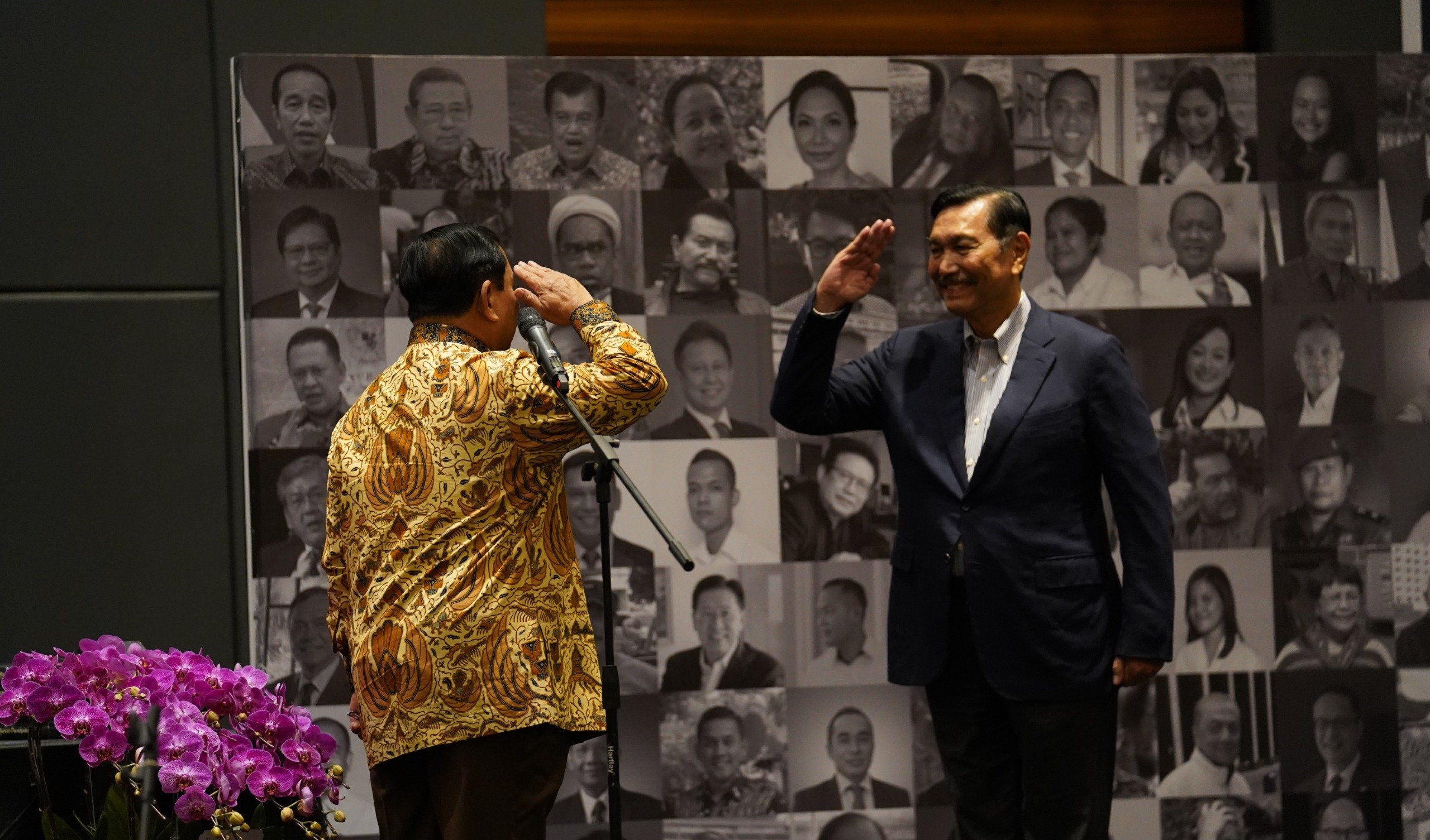 Prabowo hadiri HUT ke-76 Menko Marves Luhut Binsar Pandjaitan (SinPo.id/ Ashar)