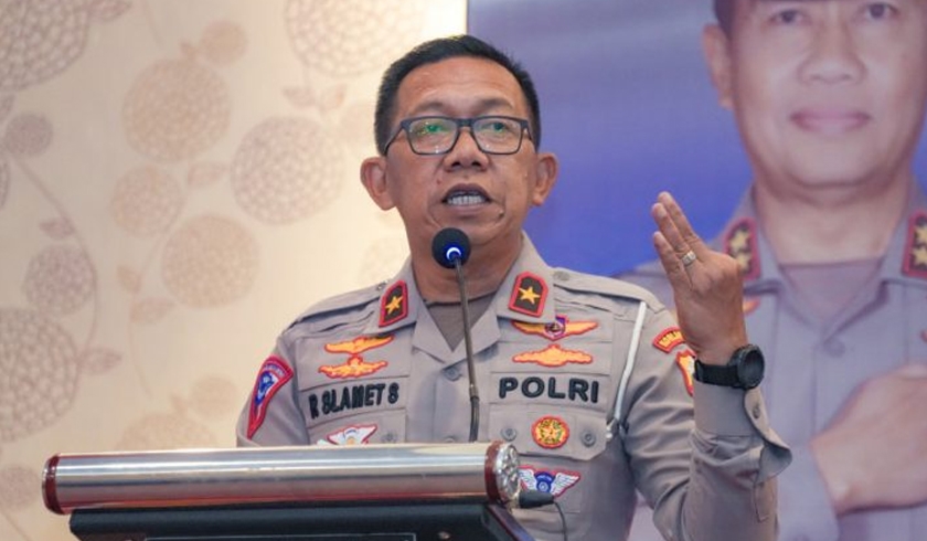 Direktur Penegakan Hukum Korlantas Polri, Brigjen Raden Slamet Santoso (SinPo.id/ Humas Polri)