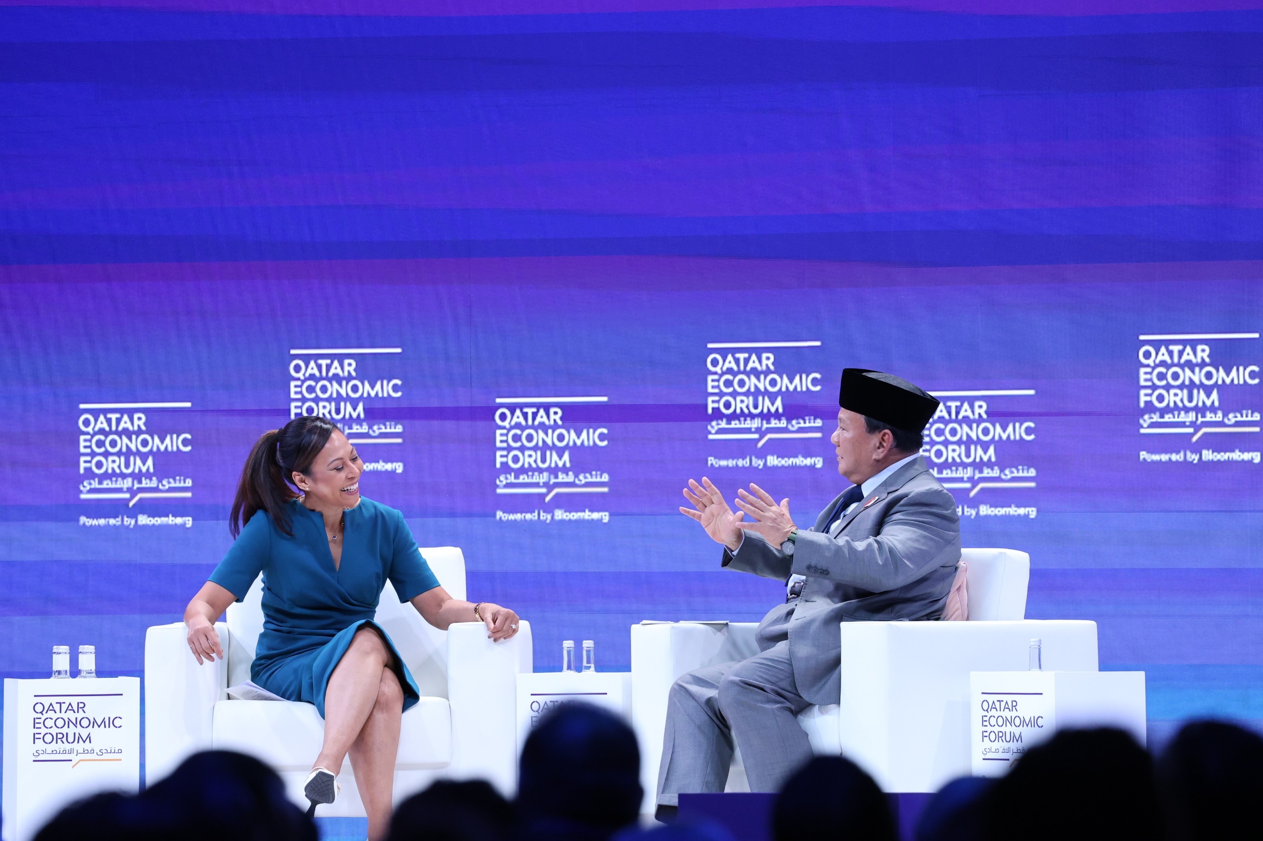 Prabowo di acara Qatar Economic Forum (Sinpo.id/Tim Media)