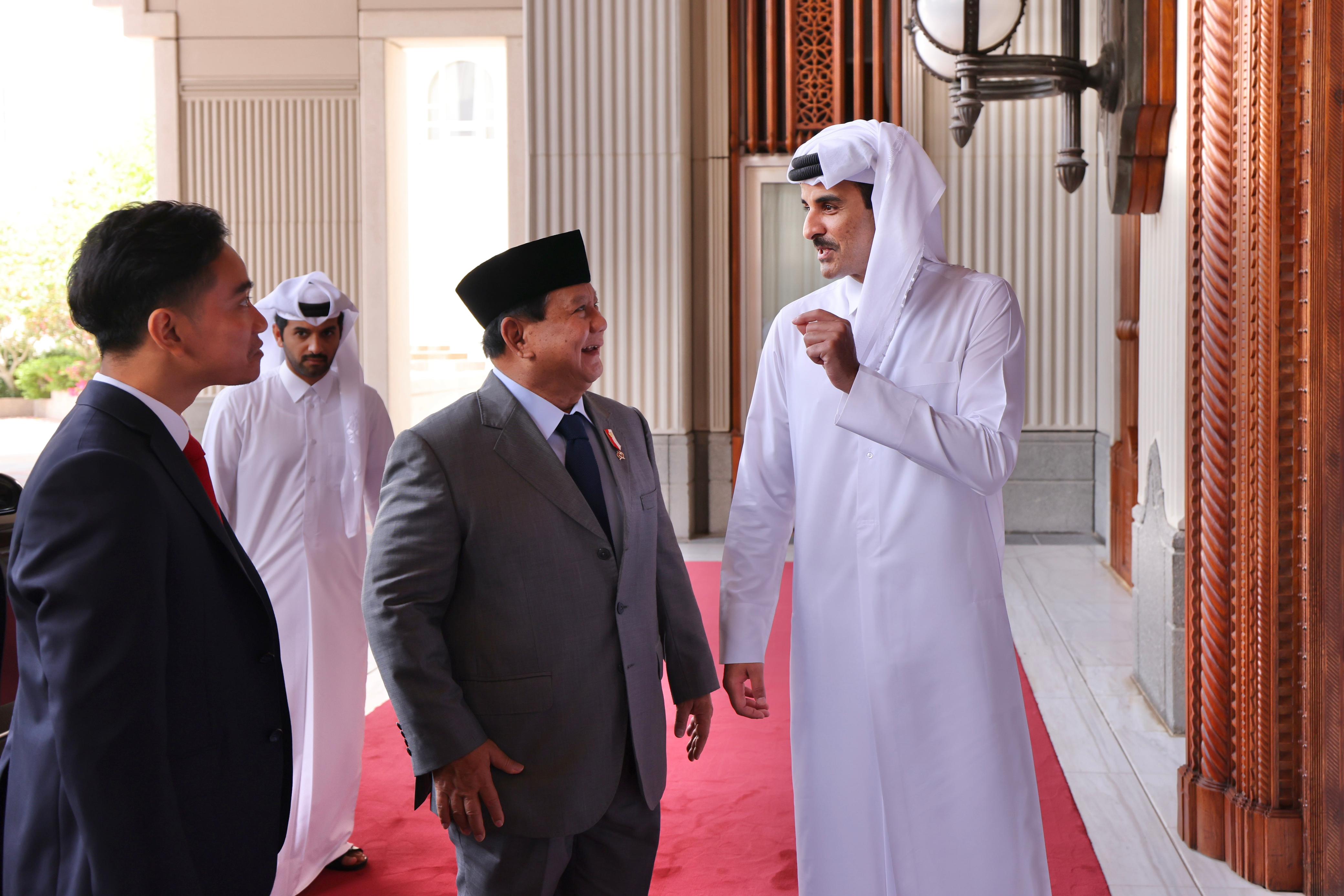 Prabowo-Gibran saat kunjungi Emir dan PM Qatar (Sinpo.id/Tim Media)
