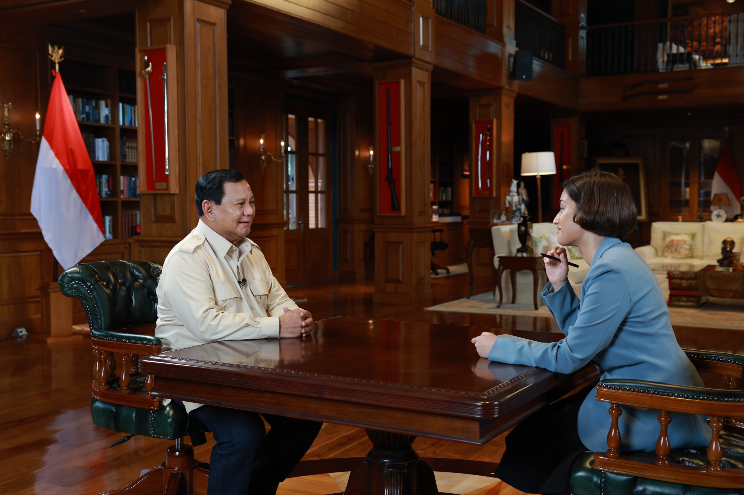 Wawancara Prabowo bersama Al Jazeera (SinPo.id/Dok.Gerindra)
