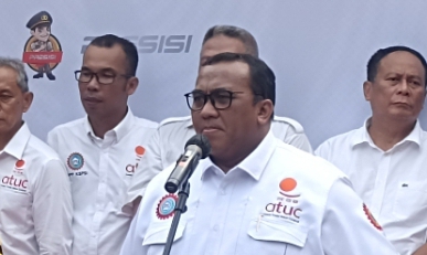Presiden Konfederasi Serikat Pekerja Seluruh Indonesia (KSPSI), Andi Gani Nena Wea (SinPo.id/ Sigit Nuryadin)