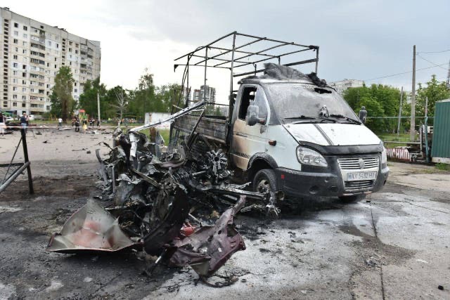 Sedikitnya 10 warga sipil terluka akibat serangan udara Rusia di wilayah timur laut Kharkiv. (SinPo.id/Telegram)
