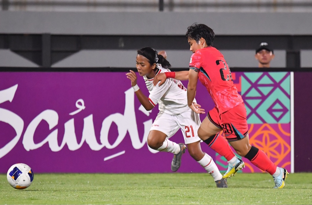 Indonesia vs Korea Selatan di Piala Asia U-17 Wanita (SinPo.id/pssi)