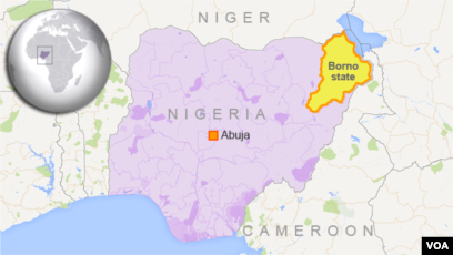 Peta negara bagian Borno di Nigeria (SinPo.id/VOA)