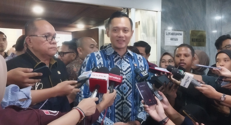 Menteri ATR Agus Harimurti Yudhoyono (SinPo.id/ Galuh Ratnatika)