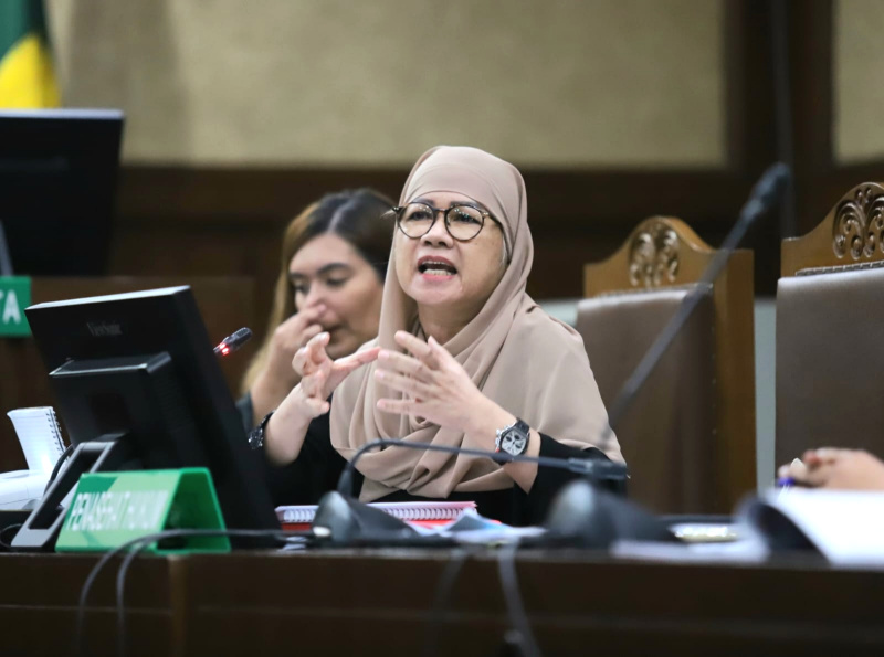 Mantan Direktur Utama PT Pertamina, Galaila Karen Kardinah alias Karen Agustiawan (SinPo.id/Ashar)