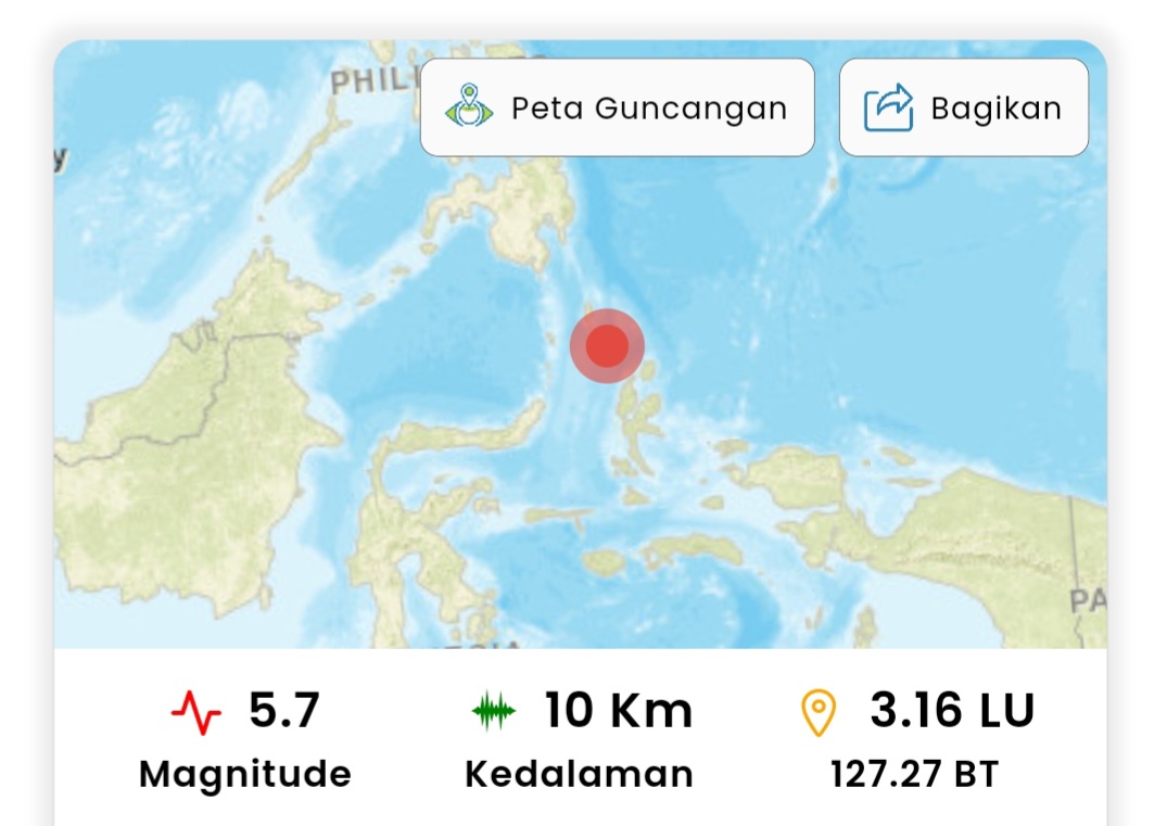 Ilustrasi gempa Malut (SinPo.id/BMKG)