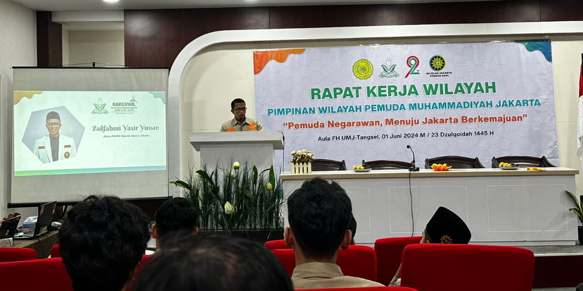 Rapat Kerja Pemuda Muhammadiyah DKI Jakarta , di Aula Fakultas Hukum UMJ Tangsel, Sabtu 1 Mei 2024. (SinPo.id/PWPM DKI Jakarta)