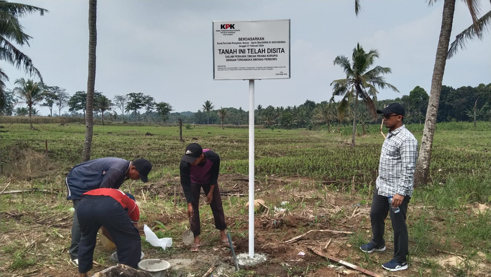 Lahan yang disita KPK di kasus korupsi Tol Trans Sumatera (SinPo.id/ Dok. KPK)