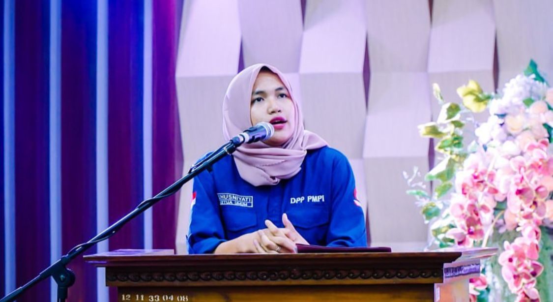 Ketua Umum Persatuan Mahasiswa Pencinta Tanah Air Indonesia (PMPI) Khusniyati (SinPo.id/ Humas Polri)