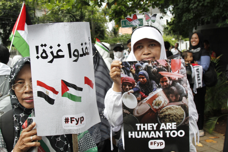 Ilustrasi. Unjuk rasa bela Palestina di Jakarta. (SinPo.id/Ashar)