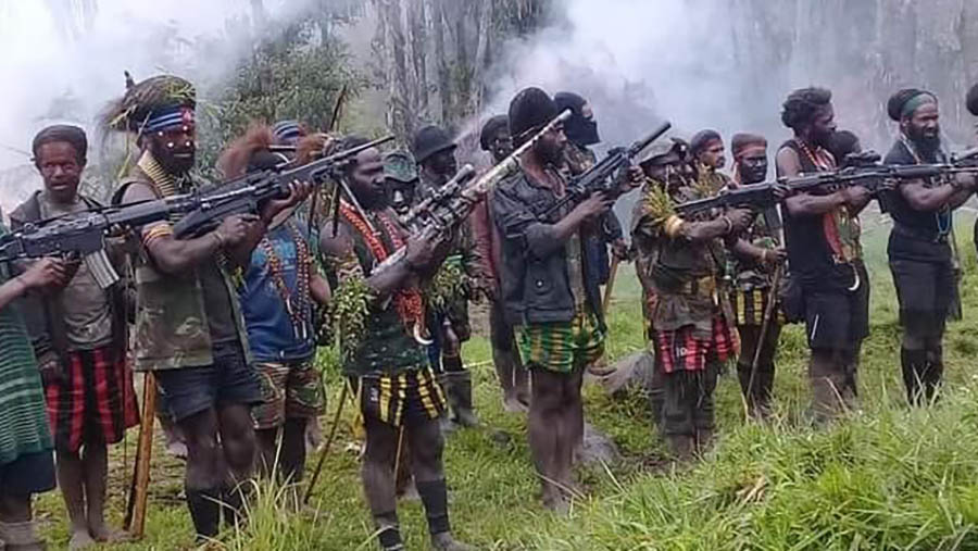 kelompok separatis teroris (KST) KKB Papua pimpinan Egianus Kogoya. (SinPo.id/Kapendam Cenderawasih)