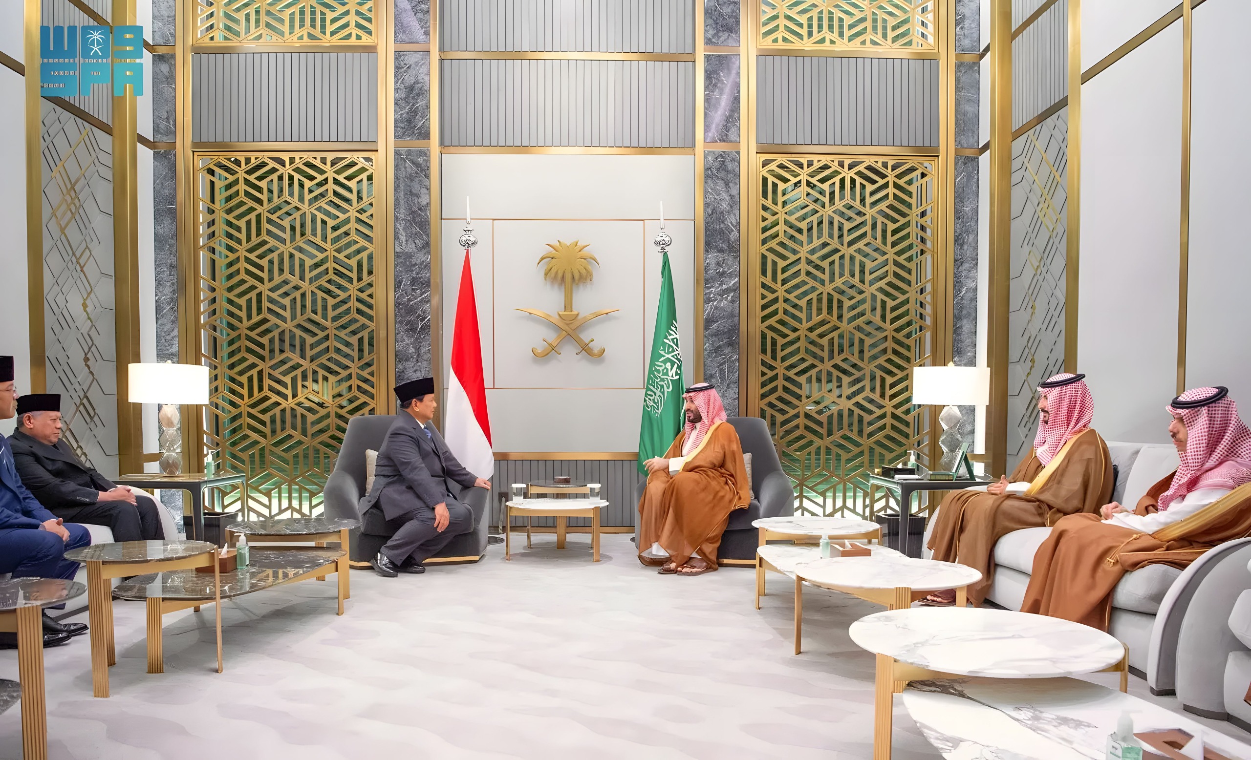 Pertemuan Prabowo dan PM Arab Saudi (Sinpo.id/Tim Media)
