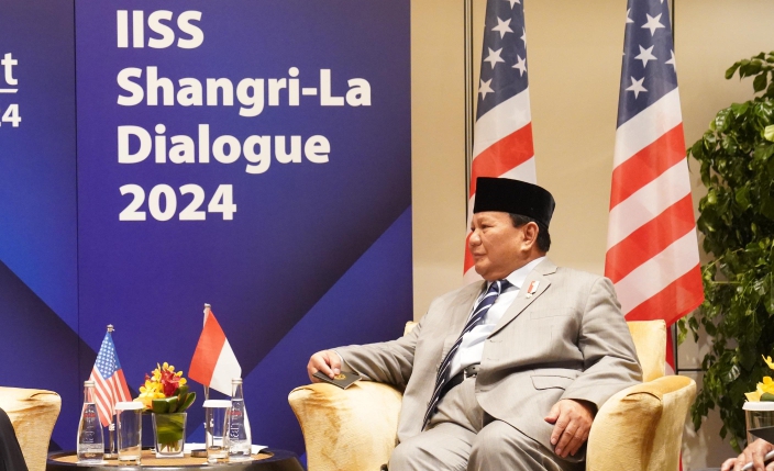 Menhan Prabowo Subianto di IISS Shangri-La Dialogue (SinPo.id/ Tim Media Prabowo)