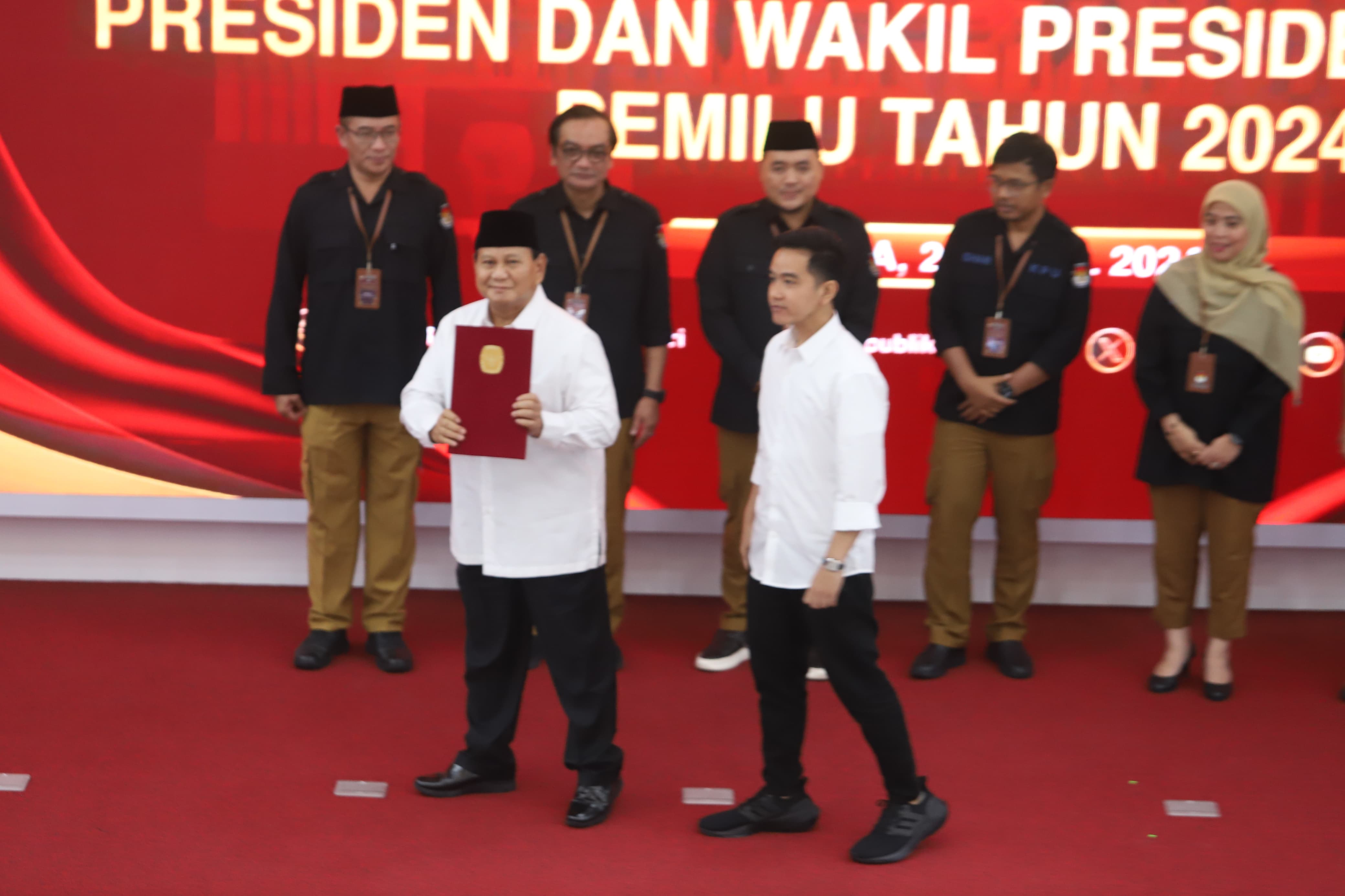 Presiden dan Wapres terpilih Prabowo Subianto dan Gibran Rakabuming (SinPo.id/ Ashar)