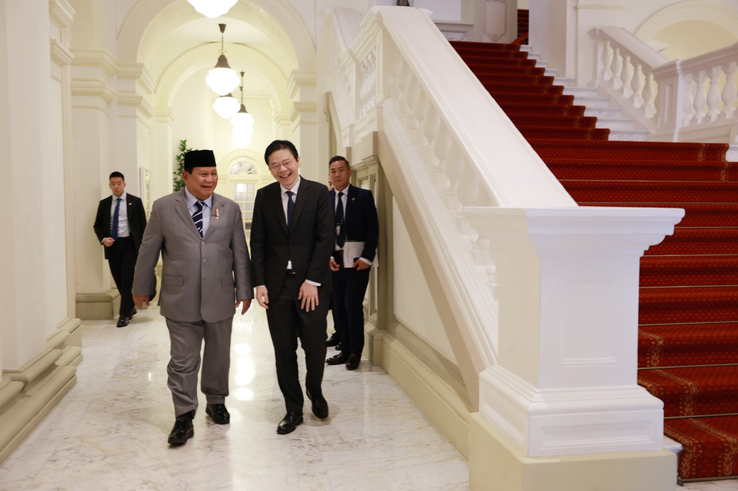 Prabowo bersama Lawrence Wong di Singapura (Sinpo.id/Tim Media)