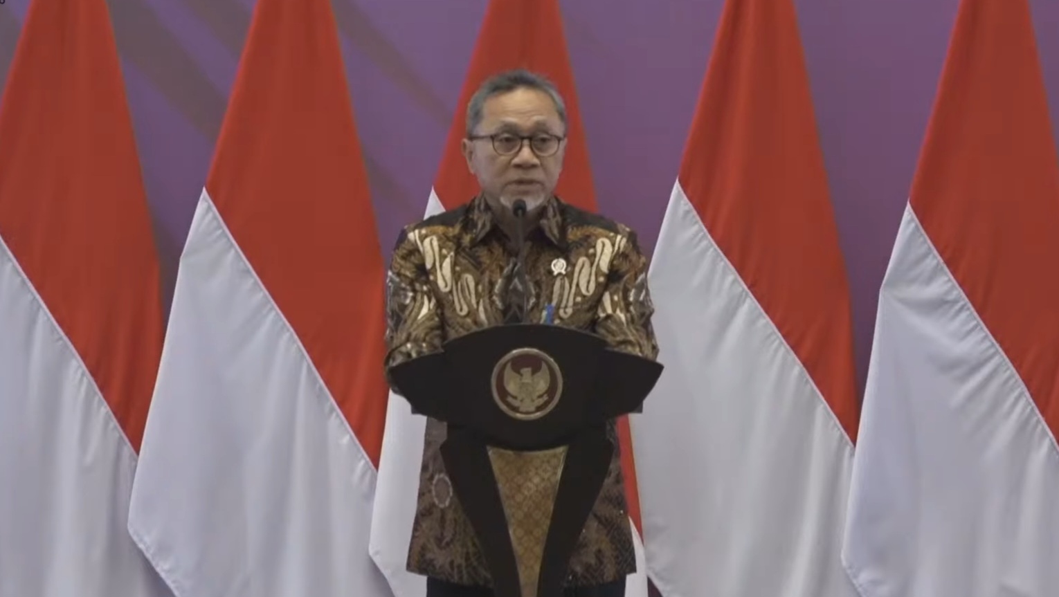 Menteri Perdagangan Zulkifli Hasan. (SinPo.id/YouTube Setpres)