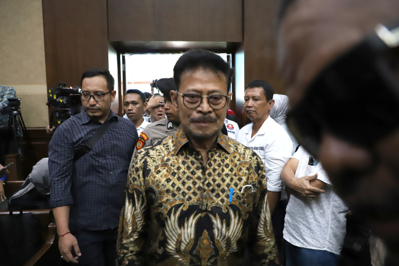 Terdakwa Mantan Menteri Pertanian Syahrul Yasin Limpo (SinPo.id/ Ashar)