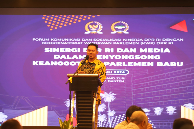 DPR RI gelar Gathering media dengan Tema" Sinergi DPR RI dan Media Dalam Menyongsong Keanggotaan Parlemen Baru" (Ashar/SinPo.id)