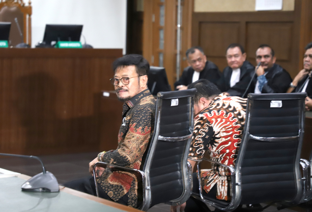 Sidang pembacaan vonis mantan Mentan Syahrul Yasin Limpo (SinPo.id/ Ashar)