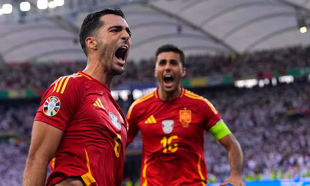 Spanyol menang atas Jerman di euro 2024 (SinPo.id/The Mail)