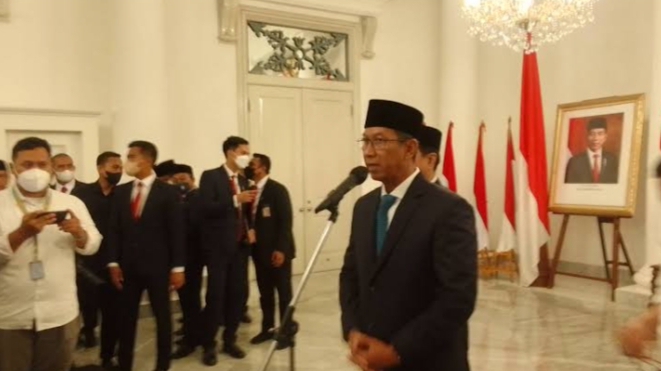 Pj Gubernur DKI Jakarta Heru Budi Hartono (SinPo.id/ Zikri Maulana)