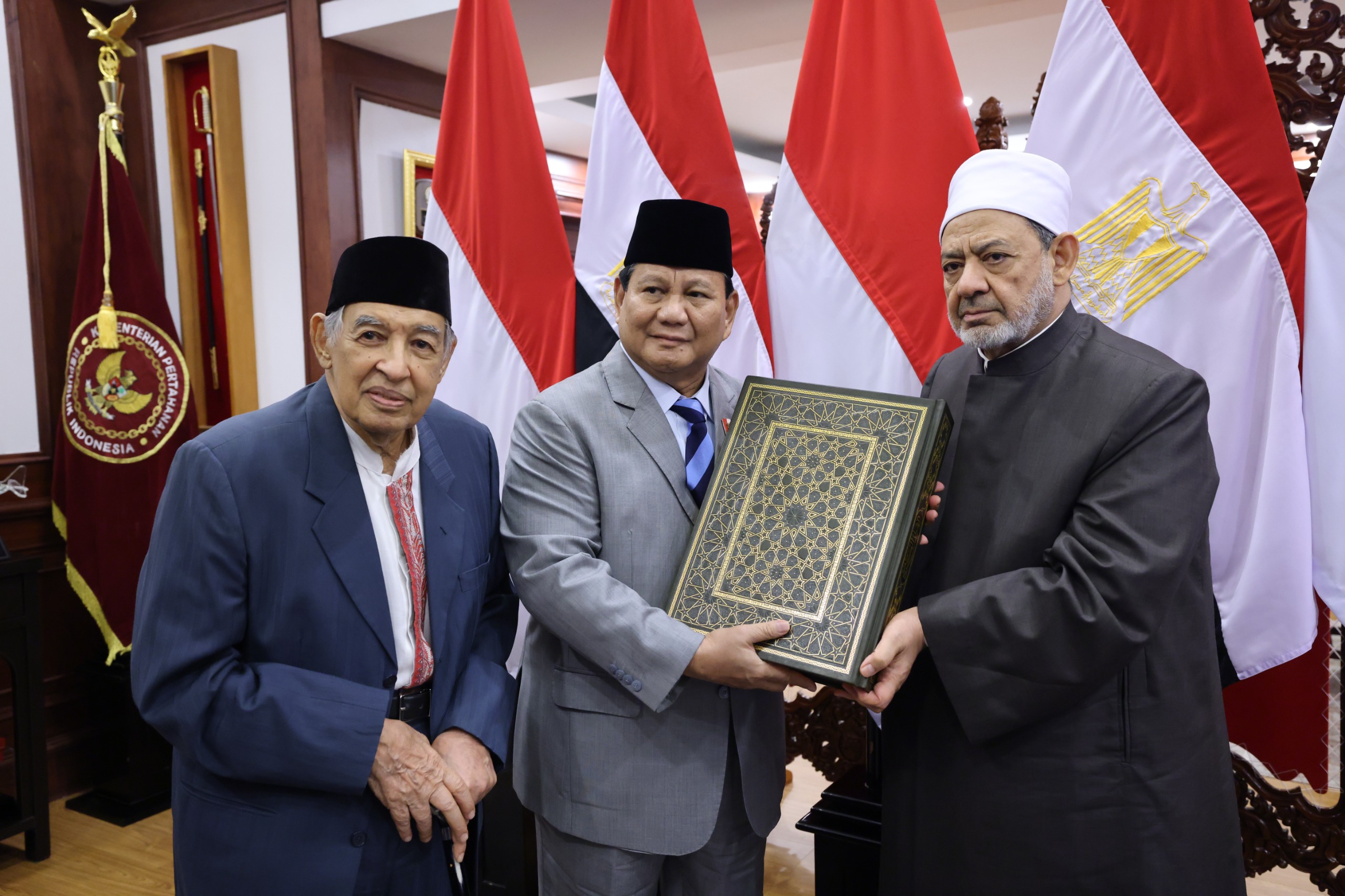 Pertemuan Prabowo dan Imam Ahmed Al Tayeb dan Quraish Shihab (Sinpo.id/Tim Media)