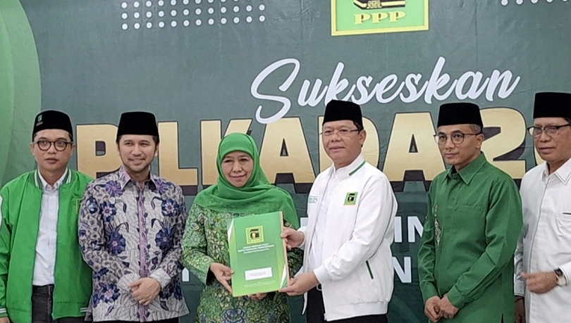 PPP resmi mengusung pasangan Khofifah-Emil Dardak (SinPo.id/ Tio Pirnando)