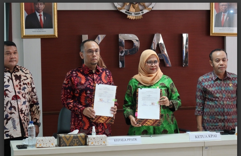 KPAI dan PPATK tandatangani MoU Pencegahan TPPU yang melibatkan anak (SinPo.id/ Tio Pirnando)