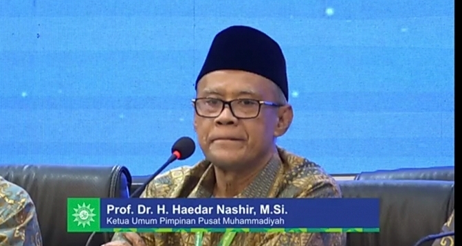 Ketum PP Muhammadiyah Haedar Nashir (SinPo.id/ YouTube Muhammadiyah)