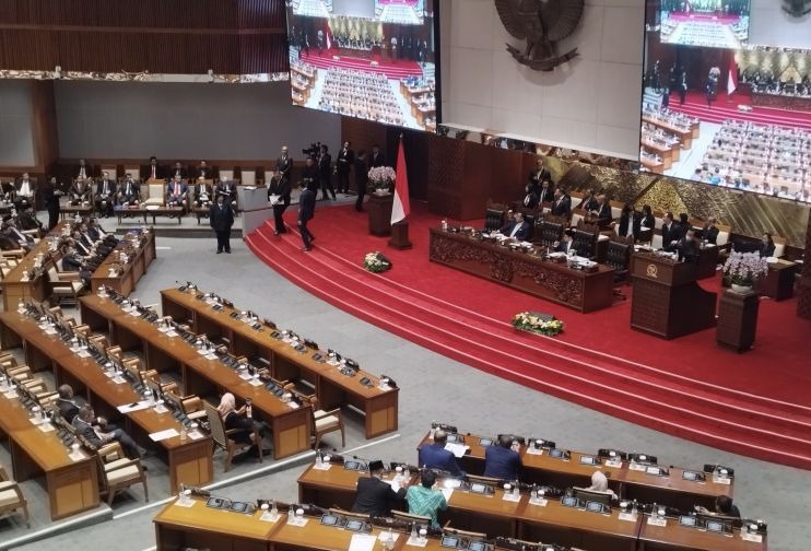 Rapat Paripurna DPR RI di Kompleks Parlemen, Jakarta. (SinPo.id/Antara)