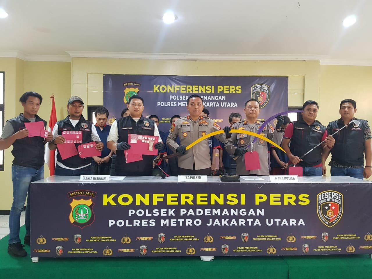 Pengungkapan kasus kejahatan di Pademangan Jakut (SinPo.id/Dok. Polres Jakut)