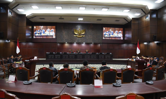 Bawaslu dalam Sidang PHPU Pasca Putusan MK. (SinPo.id/Dok. Bawaslu)