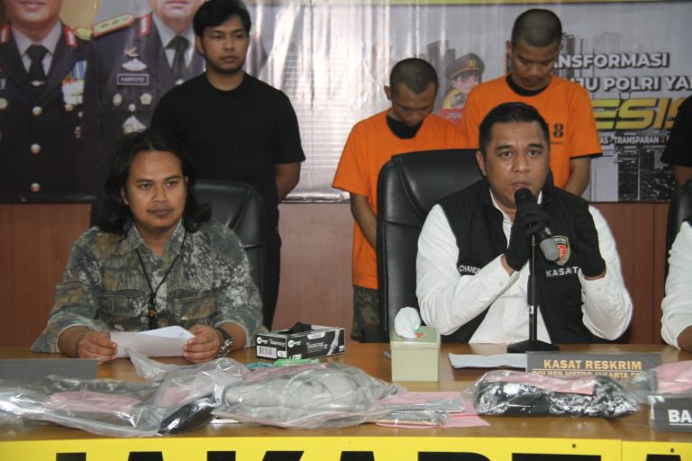 Ungkap kasus pencurian dengan kekerasan di Mapolres Jakarta Pusat (SinPo.id/ Humas Polri)