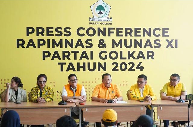 Press conference Rapim dan Munas Golkar (SinPo.id/Golkar)