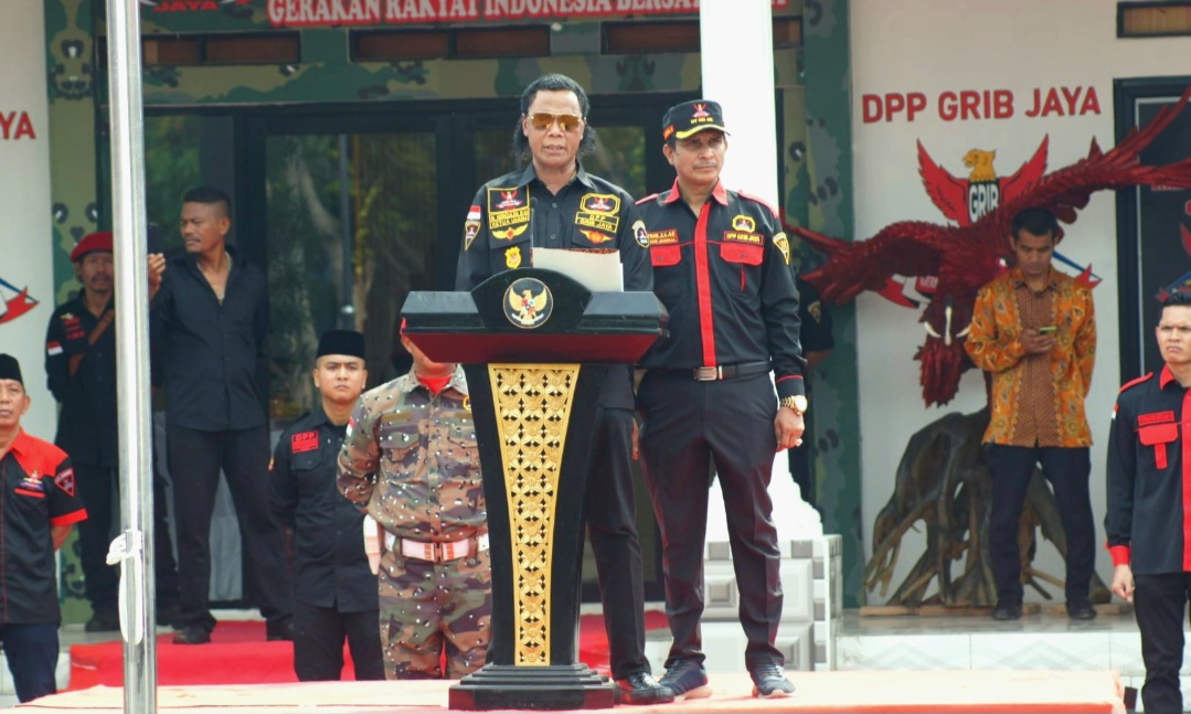 DPP GRIB JAYA menggelar Upacara HUT ke-79 RI. (SinPo.id/Tio)