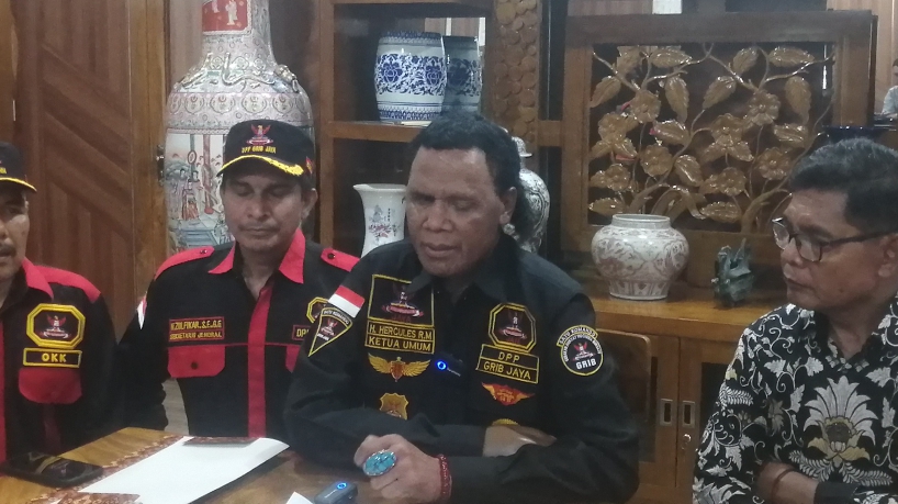 Ketua Umum DPP GRIB Jaya Hercules Rosario De Marshal (SinPo.id/ Tio Pirnando)