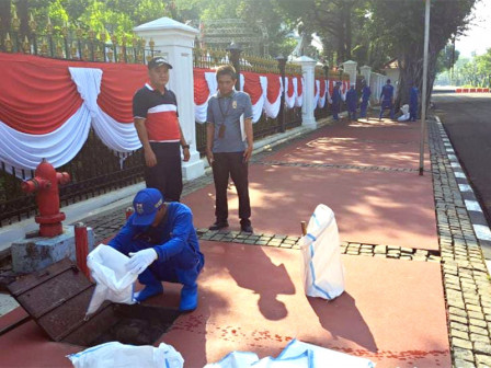 saluran di Jalan Medan Merdeka Utara (berita jakarta)