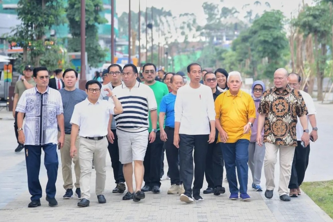 Jokowi ajak keliling IKN petinggi lembaga negara (SinPo.id/Instagram Jokowi)