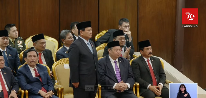 Presiden Terpilih Prabowo Subianto. (SinPo.id/Youtube TV Parlemen)