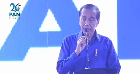 Presiden Jokowi di Kongres PAN (SinPo.id/ Tangkapan layar)