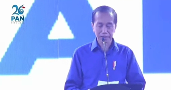 Presiden Jokowi di Kongres PAN (SinPo.id/ Tangkapan layar)