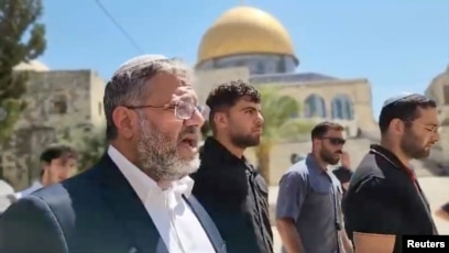 Menteri Keamanan Nasional Israel Itamar Ben-Gvir mengunjungi kompleks Al-Aqsa (SinPo.id/Reutres)