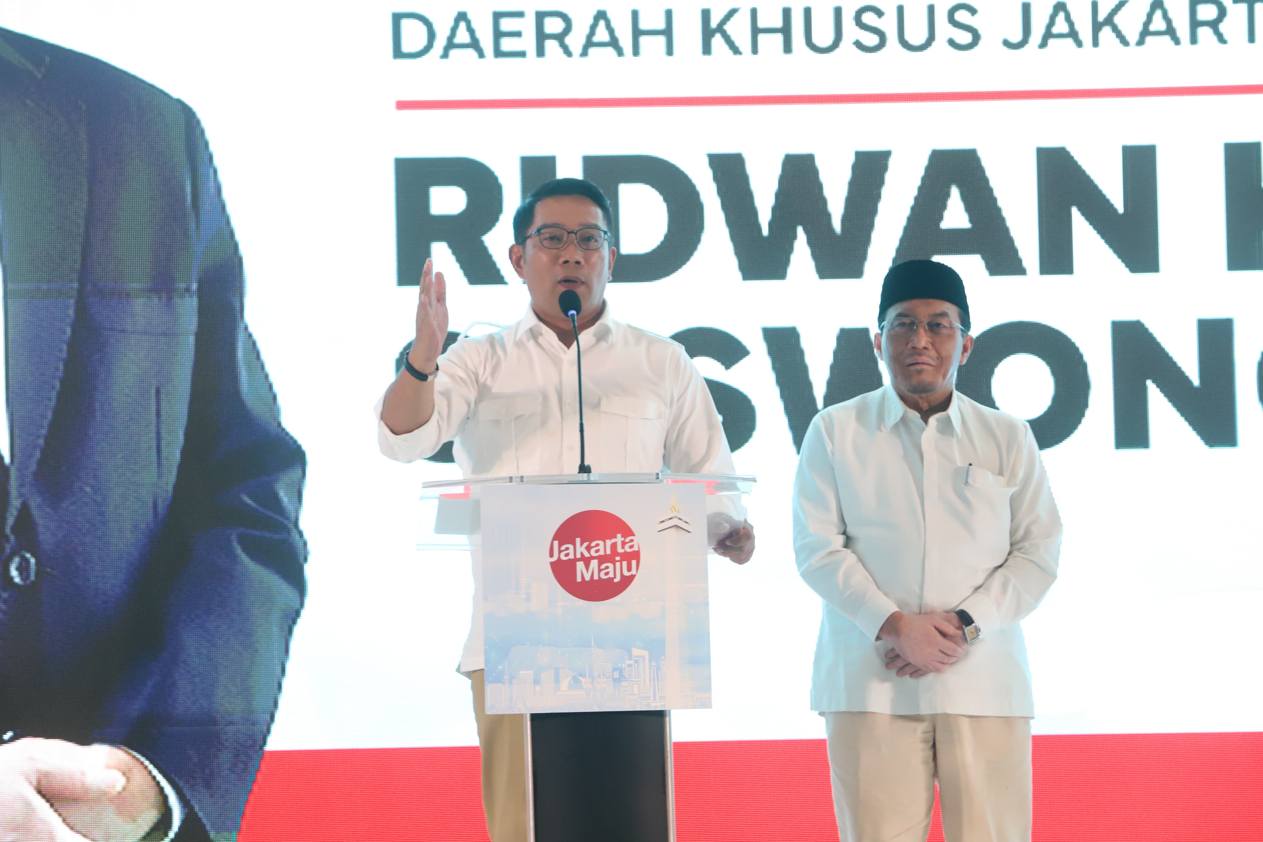 Pasangan Cagub Jakarta Ridwan Kamil-Suwono (SinPo.id/Ashar)